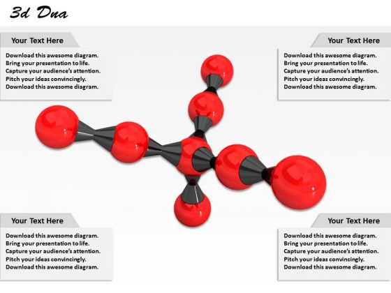 Stock Photo 3d Molecular Design With Red Molecules PowerPoint Slide