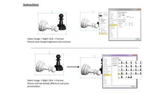 Stock Photo 3d Pawn Checkmate In Chess PowerPoint Slide