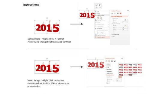 Stock Photo 3d Team Standing On Year 2015 Numbers PowerPoint Slide