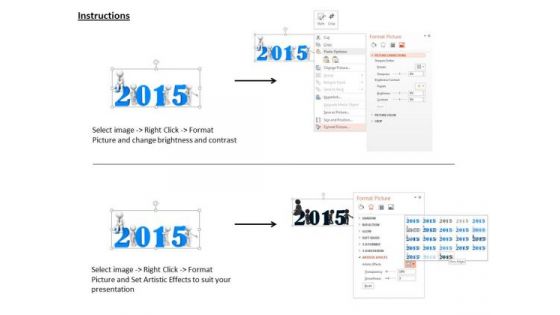 Stock Photo 3d Team With New Year 2015 Numbers PowerPoint Slide