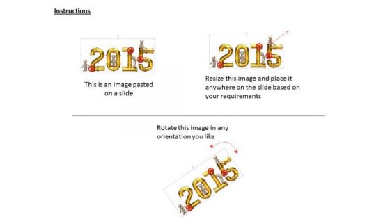 Stock Photo 3d Team With New Year 2015 Pipeline PowerPoint Slide