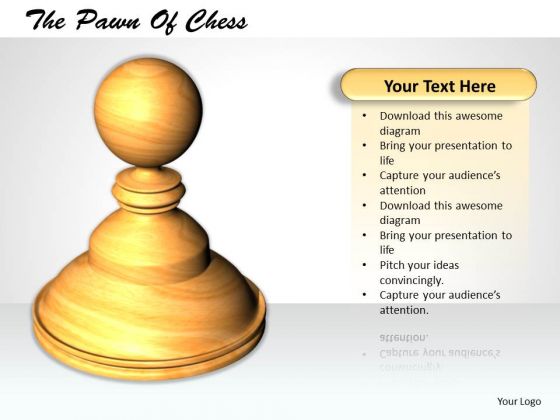 Stock Photo 3d White Chess Camel PowerPoint Slide