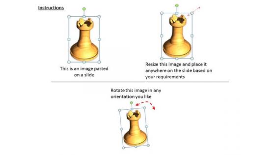Stock Photo 3d White Chess Elephant PowerPoint Slide