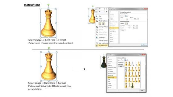 Stock Photo 3d White Chess Player PowerPoint Template