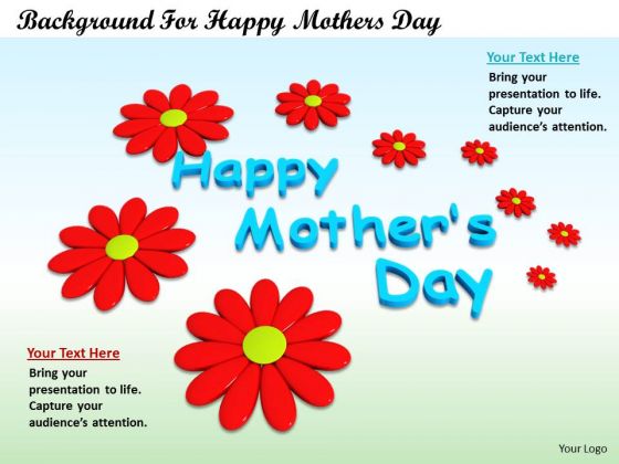 Stock Photo Background For Happy Mothers Day PowerPoint Template