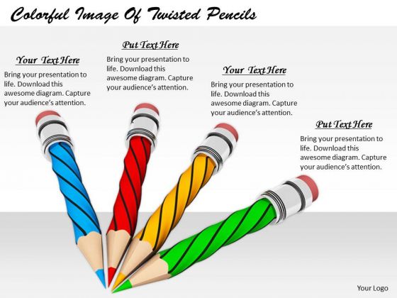 Stock Photo Basic Marketing Concepts Colorful Image Of Twisted Pencils