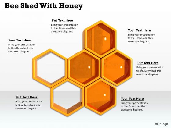 Stock Photo Bee Shed With Honey PowerPoint Template