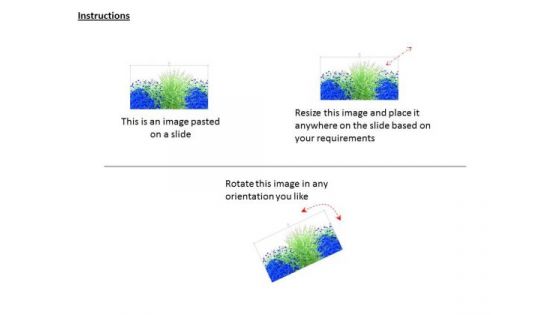 Stock Photo Blue Flowers In Background With Text Boxes PowerPoint Slide