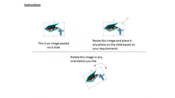 Stock Photo Box With Colored Pencil PowerPoint Slide