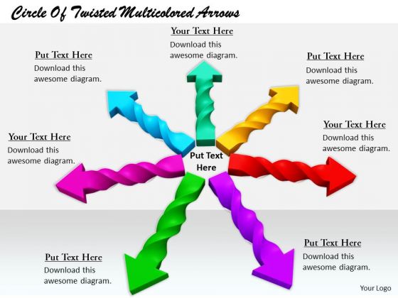 Stock Photo Business And Strategy Circle Of Twisted Multicolored Arrows Images Photos