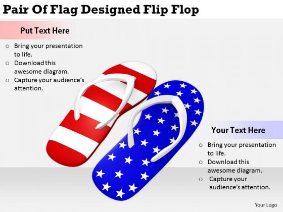 Stock Photo Business Concepts Pair Of Flag Designed Flip Flop Stock Photo Image