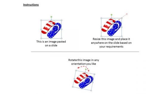 Stock Photo Business Concepts Pair Of Flag Designed Flip Flop Stock Photo Image
