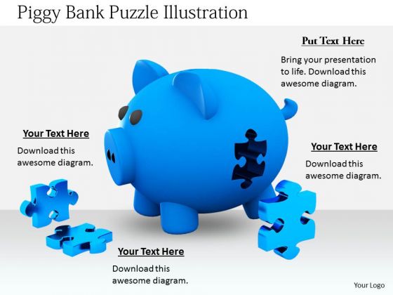 Stock Photo Business Concepts Piggy Bank Puzzle Illustration Icons Images