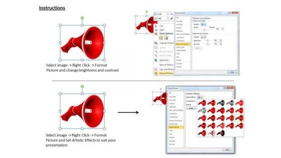 Stock Photo Business Development Strategy Template Use Megaphone For Announcements Pictures