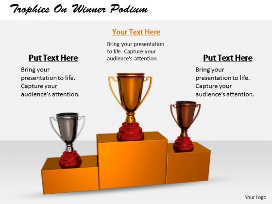 Stock Photo Business Expansion Strategy Trophies Winner Podium Icons