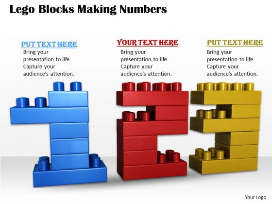 Stock Photo Business Management Strategy Lego Blocks Making Numbers Pictures