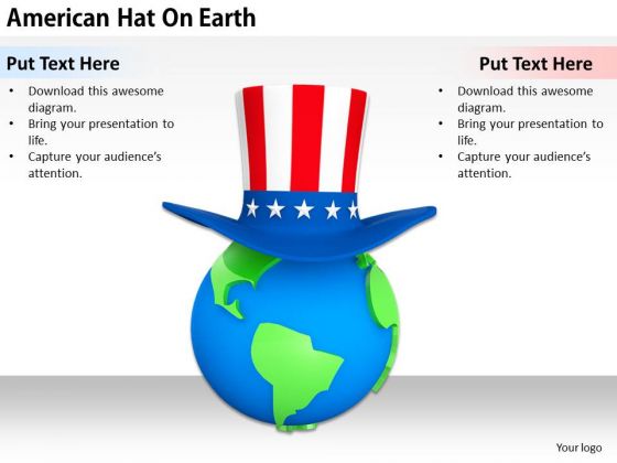 Stock Photo Business Plan And Strategy American Hat On Earth Icons Images