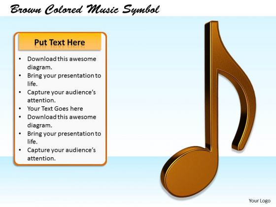 Stock Photo Business Plan And Strategy Brown Colored Music Symbol Icons
