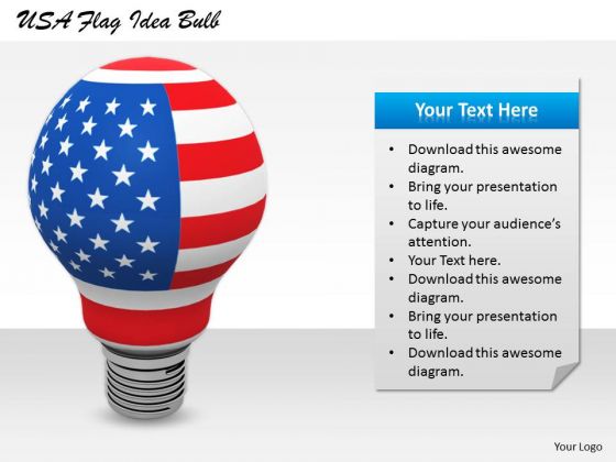 Stock Photo Business Plan Strategy Usa Flag Idea Bulb Icons