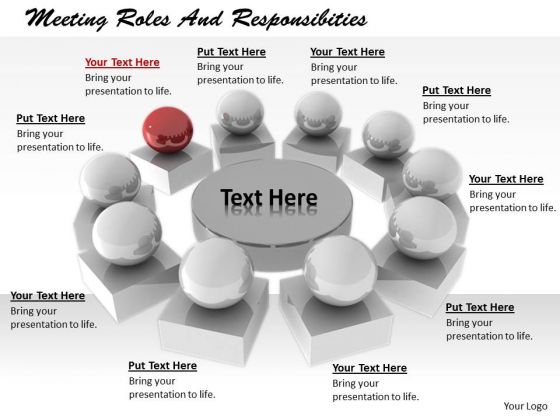 Stock Photo Business Process Strategy Meeting Roles And Responsibities Icons Images