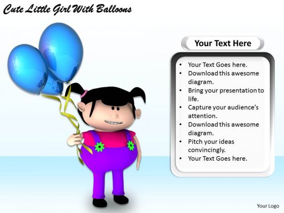 Stock Photo Business Strategy And Policy Cute Little Girl With Balloons Stock Images