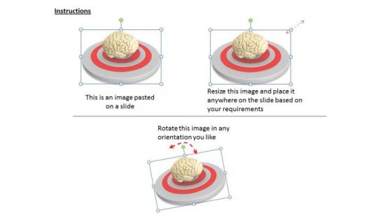 Stock Photo Business Strategy Concepts Hit The Brain Target Stock Photo Pictures