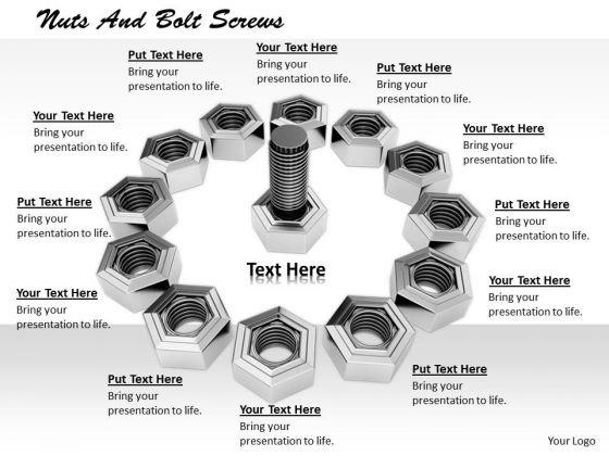 Stock Photo Business Strategy Concepts Nuts And Bolt Screws