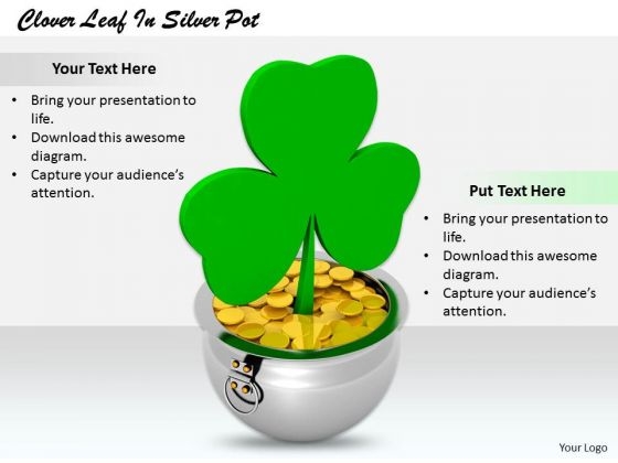 Stock Photo Business Strategy Consultant Clover Leaf Silver Pot Clipart