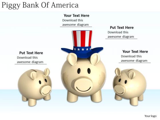 Stock Photo Business Strategy Examples Piggy Bank Of America Success Images