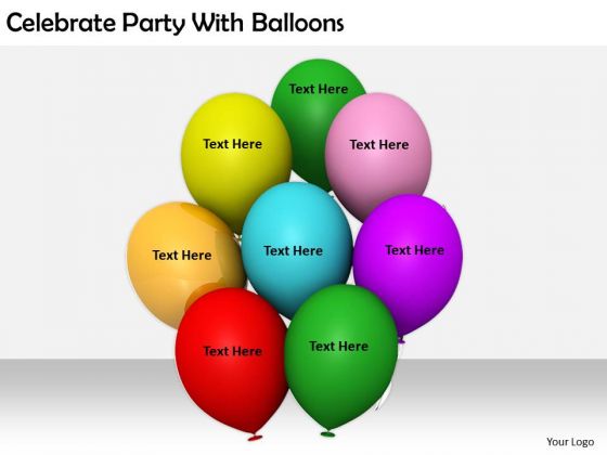 Stock Photo Business Strategy Formulation Celebrate Party With Balloons Stock Photo Icons