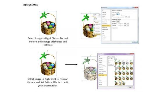 Stock Photo Business Strategy Innovation Basket Full With Easter Eggs Stock Photos