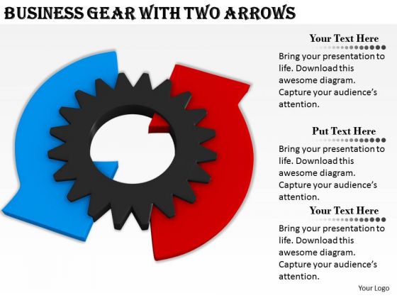 Stock Photo Business Strategy Process Gear With Two Arrows Success Images
