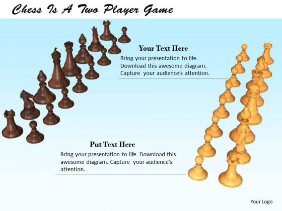 Stock Photo Chess Is A Two Player Game PowerPoint Template