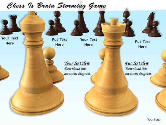 Stock Photo Chess Is Brain Storming Game PowerPoint Template