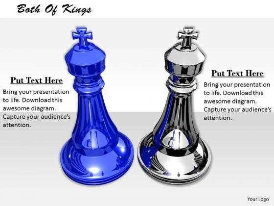 Stock Photo Chess Kings Of Two Teams PowerPoint Slide