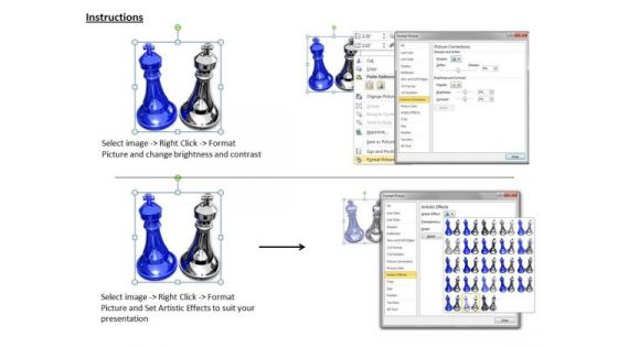 Stock Photo Chess Kings Of Two Teams PowerPoint Slide