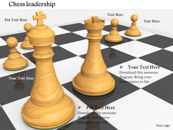 Stock Photo Chess Pieces On Chess Board PowerPoint Slide