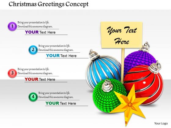 Stock Photo Christmas Greetings Concept PowerPoint Slide