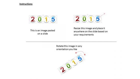 Stock Photo Colorful Numbers Of Happy New Year 2015 PowerPoint Slide