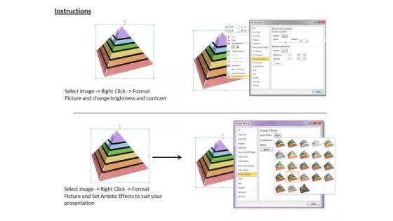 Stock Photo Colorful Pyramid With Growth PowerPoint Slide