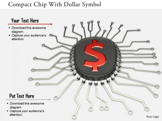 Stock Photo Compact Chip With Dollar Symbol PowerPoint Slide
