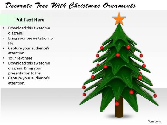 Stock Photo Company Business Strategy Decorate Tree With Christmas Ornaments Clipart