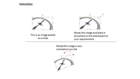 Stock Photo Compass Arrow On Blue Advice Word PowerPoint Slide
