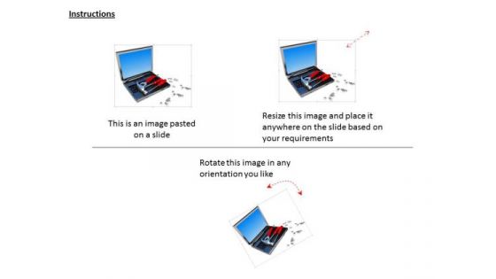 Stock Photo Computer Technical Service Tools Laptop Bolts PowerPoint Slide