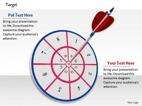 Stock Photo Conceptual Image Of Hitting The Target PowerPoint Slide