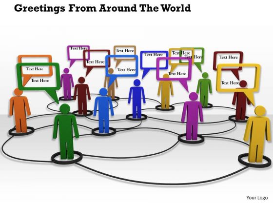 Stock Photo Conceptual Image Of Social Networking PowerPoint Slide