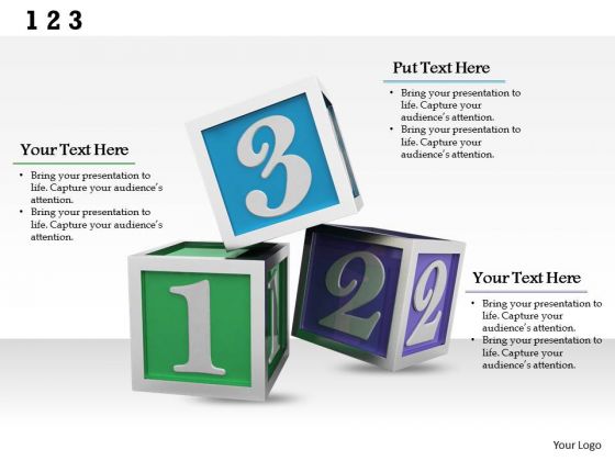 Stock Photo Cubes With Numbers For Study PowerPoint Slide