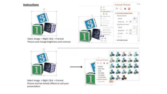 Stock Photo Cubes With Numbers For Study PowerPoint Slide