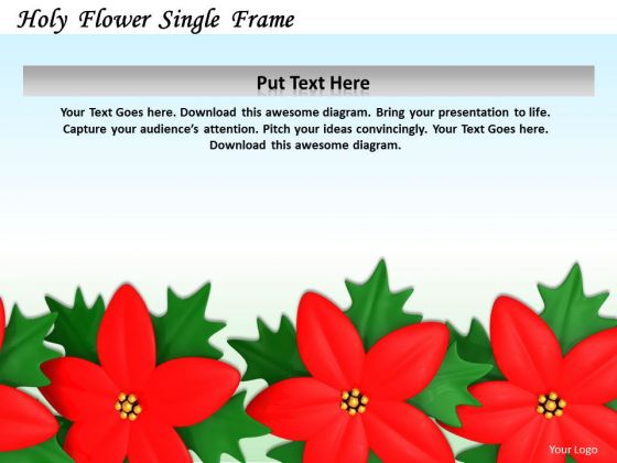 Stock Photo Design Of Red Flowers Frame PowerPoint Slide