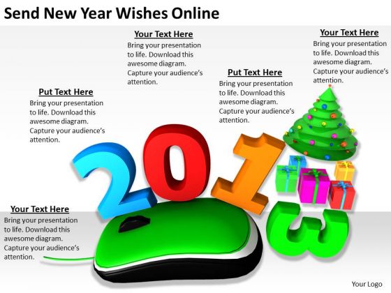 Stock Photo Develop Business Strategy Send New Year Wishes Online Clipart